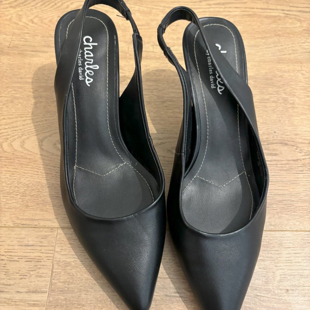 Black Pointed Toe Heels - Charles by Charles David
